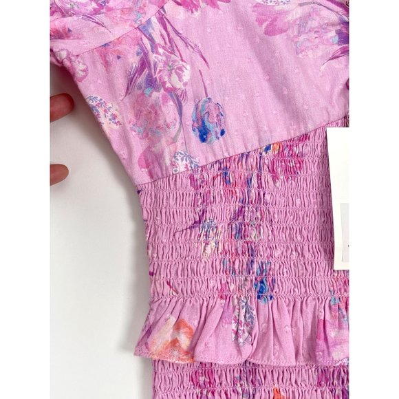 LoveShackFancy Jarrah Mini Dress in Royal Pink Berry - Picture 12 of 16